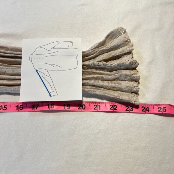 Flair Women's Size Large Button-Down Shirt – Cotton Blend with Lace & wrinkled - Picture 8 of 13